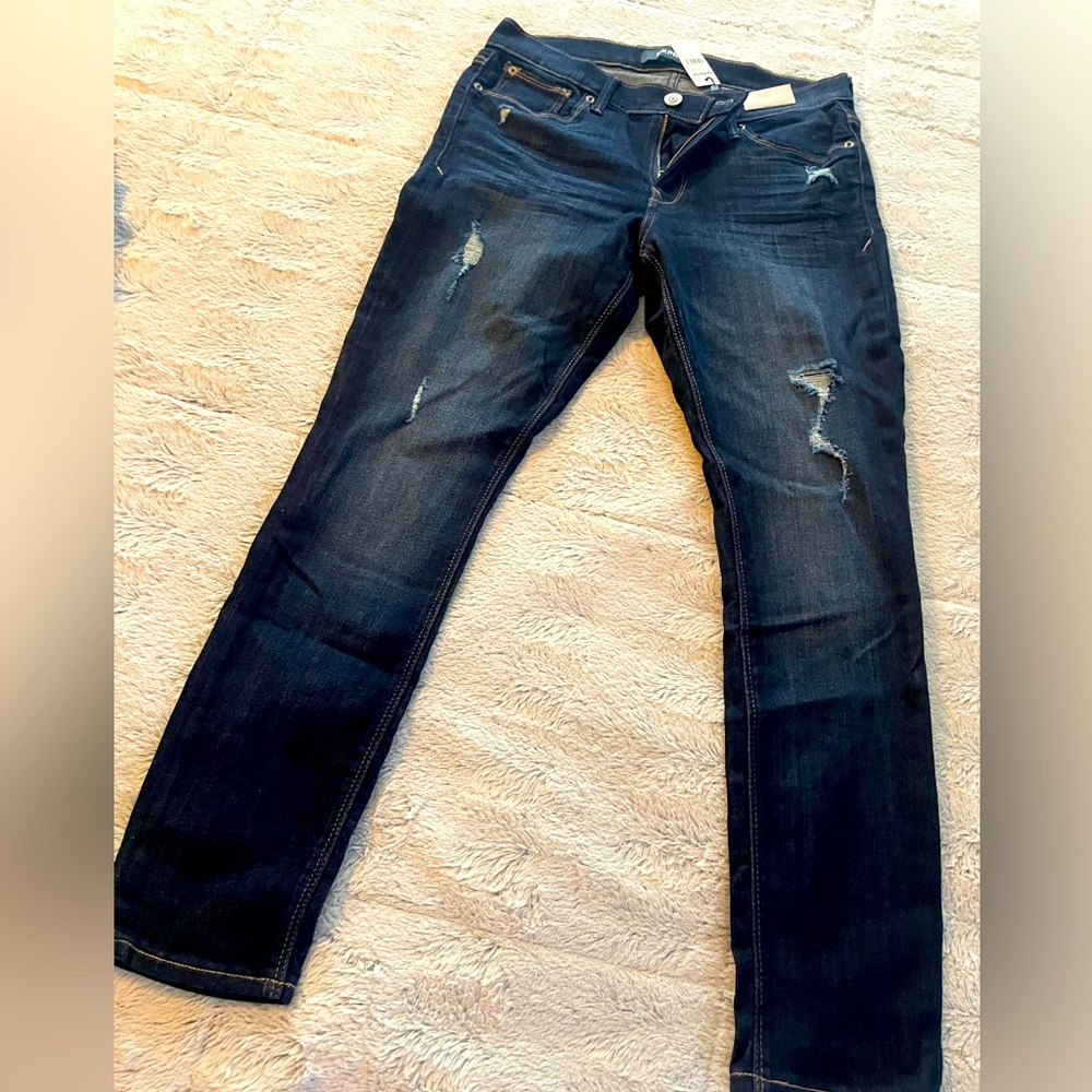 Express Mid Rise Leggings -  dark blue - 8S - NWT